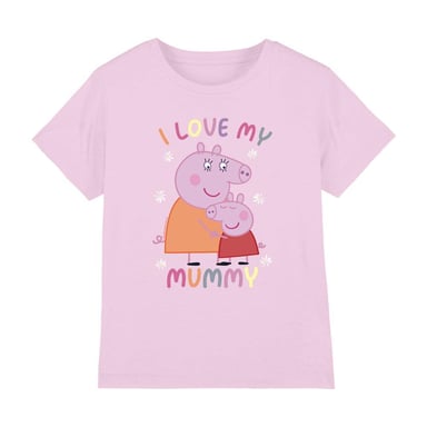 Peppa Pig - "I Love My Mummy" T-Shirt für Kinder (Hellrosa)