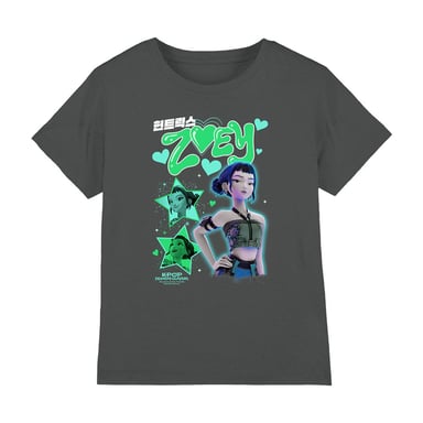 K-Pop Demon Hunters - "Huntrix" T-Shirt für Kinder (Holzkohle)