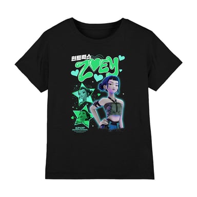 K-Pop Demon Hunters - "Huntrix" T-Shirt für Kinder (Schwarz)