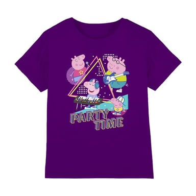 Peppa Pig - "Party Time" T-Shirt für Kinder (Violett)