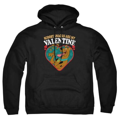 Scooby Doo - "Scooby Snacks Are My Valentine" Kapuzenpullover für Herren/Damen Unisex, Langärmlig (Schwarz)