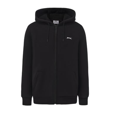 Slazenger - Hoodie mit durchgehendem Reißverschluss für Herren, mit Borg gefüttert (Schwarz)