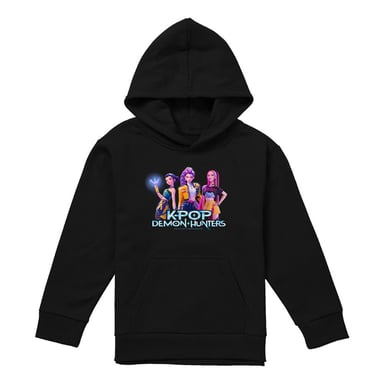 K-Pop Demon Hunters - "Huntrix" Hoodie zum Überziehen für Kinder (Schwarz)