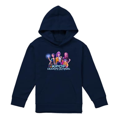 K-Pop Demon Hunters - "Huntrix" Hoodie zum Überziehen für Kinder (Marine)