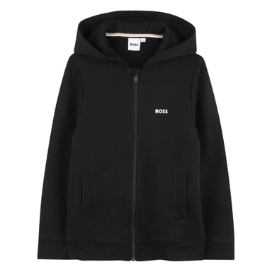 Boss - Hoodie mit durchgehendem Reißverschluss für Kinder (Schwarz)