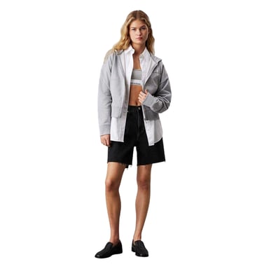 Calvin Klein - Hoodie mit durchgehendem Reißverschluss für Damen (Grau meliert)