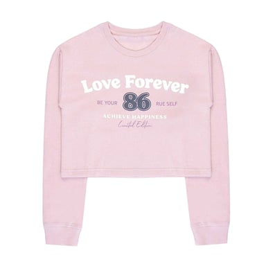 Miso - "Love" Kurzes Sweatshirt für Mädchen (Pink)