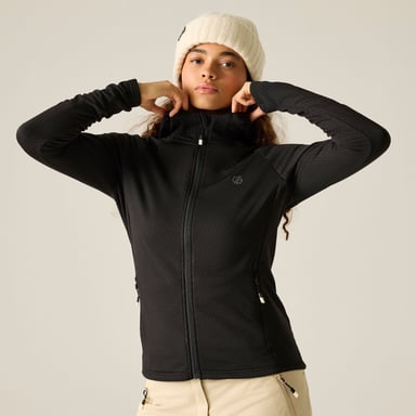 Dare 2B - "Ventura" Midlayer für Damen, mit Kapuze, Stretch (Schwarz)