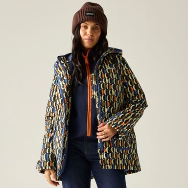 Regatta - "Orla Kiely" Jacke, wasserfest für Damen, Isoliert (Marine/Bunt)