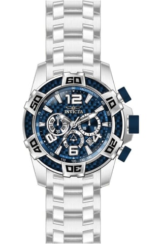 Invicta Pro Diver 51014 Herrenuhr - Quarzwerk - Edelstahl mit blauem Zifferblatt - 50 mm