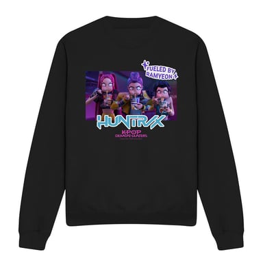 K-Pop Demon Hunters - "Huntrix Eating Ramyeon" Sweatshirt für Herren/Damen Unisex (Schwarz)
