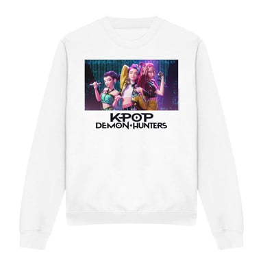 K-Pop Demon Hunters - "Huntrix Group Singing" Sweatshirt für Herren/Damen Unisex (Weiß)