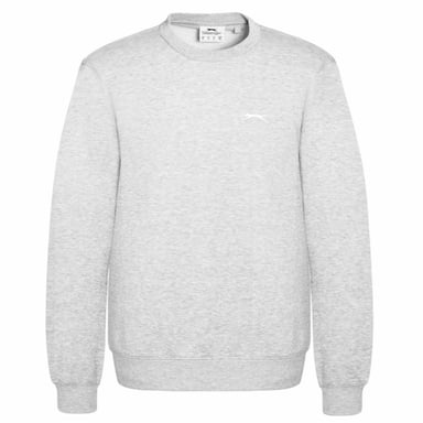 Slazenger - Sweatshirt für Herren, Rundhalsausschnitt, Fleece (Grau meliert)