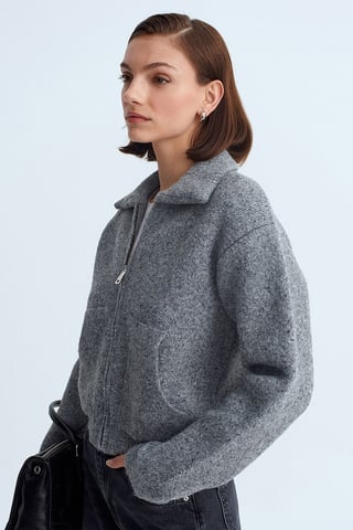 Damen-Wollmischung Cardigan