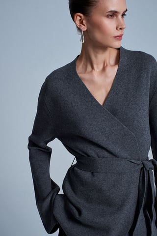 Damen-Polyacryl-Wollmischung Strickjacke