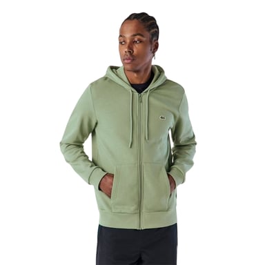 Lacoste - "Basic" Hoodie mit durchgehendem Reißverschluss für Herren, Baumwollmischung (Thymian-Grün)