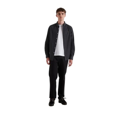 Farah - "Milners" Button-Down-Hemd für Herren, Oxford-Stil, Langärmlig (Holzkohle)