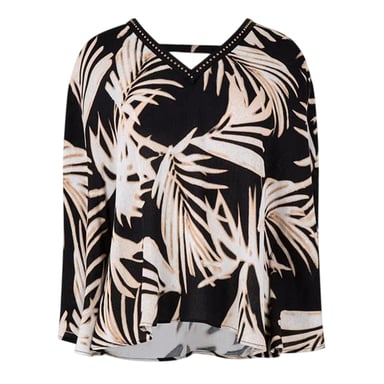Biba - Bluse für Damen, V-Ausschnitt, leger (Bunt)
