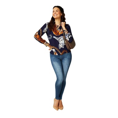 Biba - Bluse für Damen, Langärmlig (Bunt)