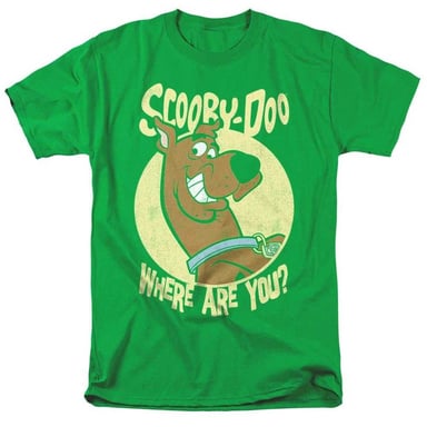 Scooby Doo - "Where Are You?" T-Shirt für Herren/Damen Unisex (Leuchtendes Gelbgrün)