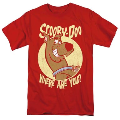 Scooby Doo - "Where Are You?" T-Shirt für Herren/Damen Unisex (Rot)