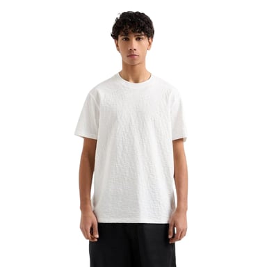 Armani Exchange - T-Shirt für Herren, Rundhalsausschnitt, Regulär (Naturweiß)