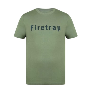 Firetrap - T-Shirt für Herren, Baumwolle (Khakigrün)