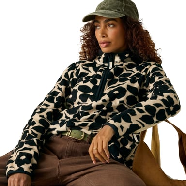 Regatta - "Frankie" Fleece für Damen, mit halbem Reißverschluss (Schwarz/Weiß)