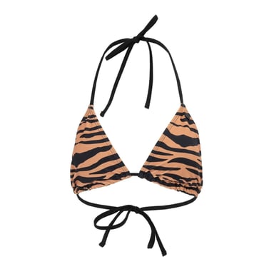 SoulCal - Bikini Oberteil für Damen, Hinten geknotet (Schwarz/Braun)