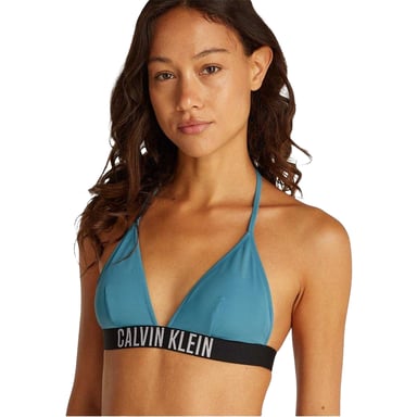 Calvin Klein - Bikini Oberteil für Damen, dreieckige Körbchen (Blaugrau)