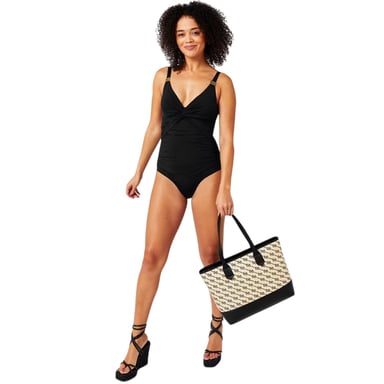 Biba - Badeanzug für Damen, Bauch-Kontrolle (Schwarz)