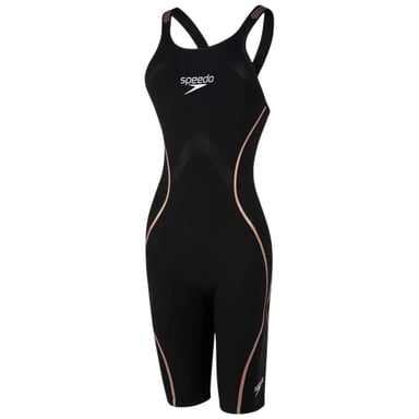 Speedo - "Intent Streamline" Badeanzug für Damen (Schwarz/Gold)