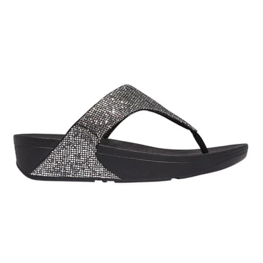 Fit Flop - "Lulu" Diskokugel Sandalen für Damen, Zehentrenner, Keilabsatz (Silber)