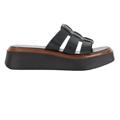 Dune London - "Latelys" Sandalen für Damen, Leder, Plattform-Absatz (Schwarz)