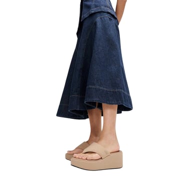 Fit Flop - Sandalen mit Keilabsatz für Damen, Denim (Beige)