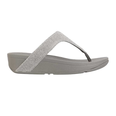 FitFlop - "Lottie Glitzy" Sandalen für Damen, Zehensteg Riemen (Metallisches Blaugrau)