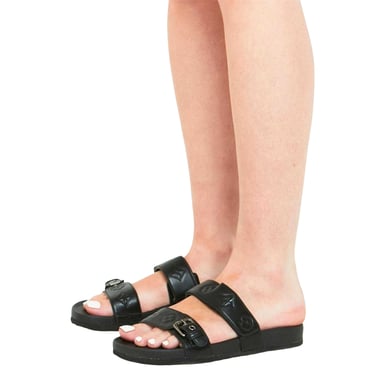 Missy Empire - Pantoffeln für Damen, PU, Flach (Schwarz)