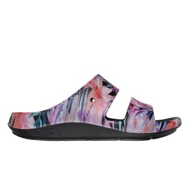 Skechers - "Archfitwave" Floral Pantoffeln für Damen, Open Toe (Schwarz/Bunt)