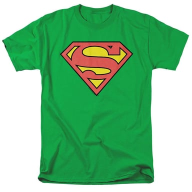 Superman - T-Shirt für Herren/Damen Unisex (Leuchtendes Gelbgrün)