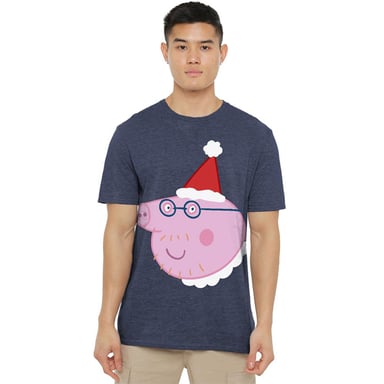 Peppa Pig - T-Shirt für Herren/Damen Unisex, meliert (Marine)