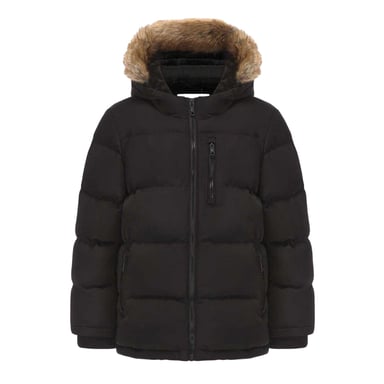 SoulCal - Steppjacke für Kinder, Doppelreißverschluss, Fleece (Schwarz)