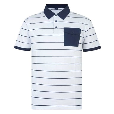 Giorgio - Poloshirt für Herren, Tasche (Weiß/Marine)