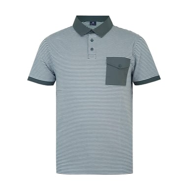 Giorgio - Poloshirt für Herren, Tasche (Holzkohle/Weiß)