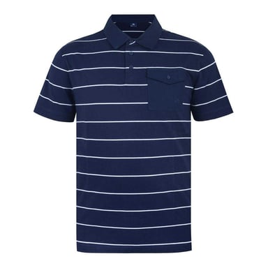 Giorgio - Poloshirt für Herren, Tasche (Marine/Weiß)