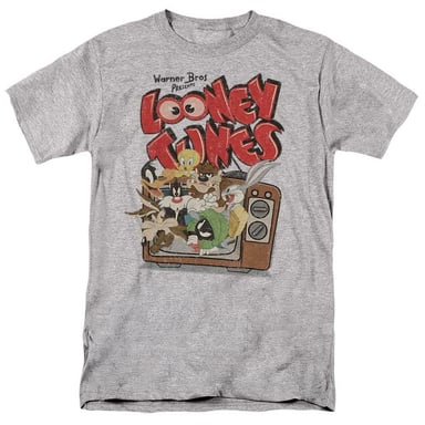 Looney Tunes - "Saturday Mornings" T-Shirt für Herren/Damen Unisex, meliert (Sportliches Heather)