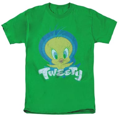 Looney Tunes - T-Shirt für Herren/Damen Unisex (Leuchtendes Gelbgrün)