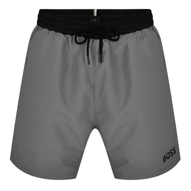 Boss - "Starfish" Badeshorts für Herren (Grau/Schwarz)