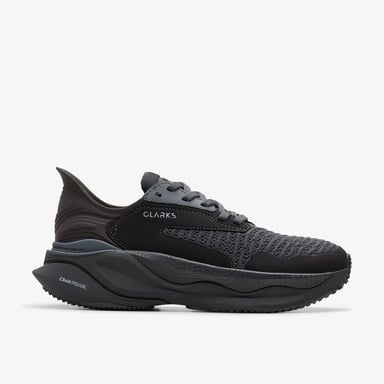 Clarks Pace. Black Sneakers