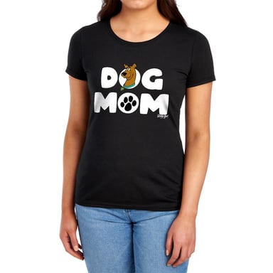 Scooby Doo - "Dog Mom" T-Shirt für Damen, Muttertag (Schwarz)