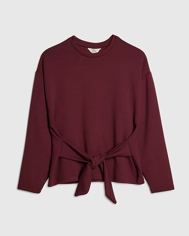River Island Damenoberteil Petite Rot Premium mit Bindefront